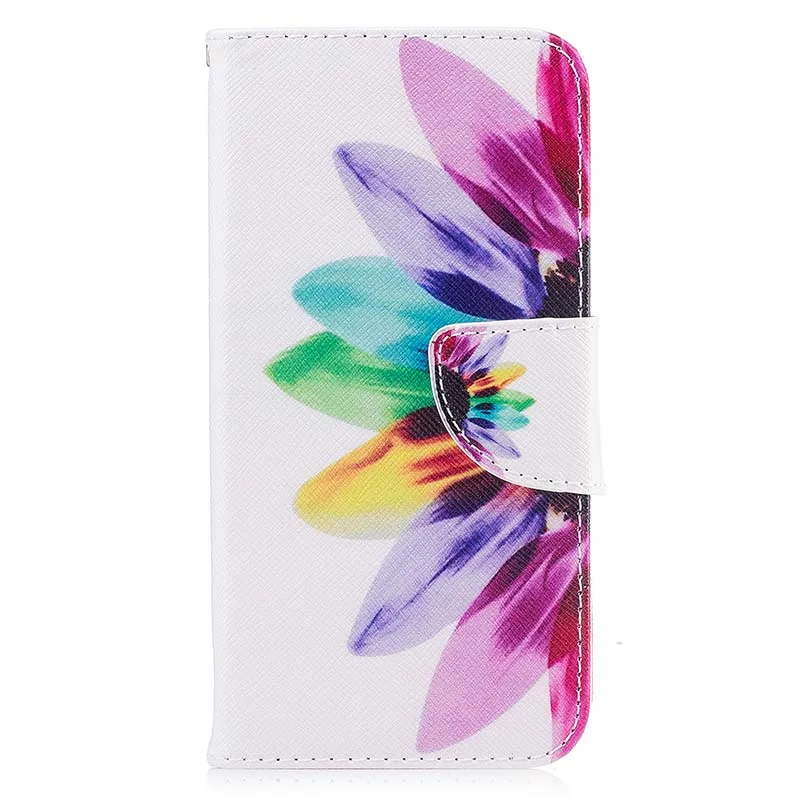 Кожаный чехол-портмоне с откидной крышкой чехол для sony Xperia L1 L2 L3 E6 10 XA1 XA Z6 XZ XZS XZ1 XA2 ультра Z5 компактный M4 задняя крышка B116 - Цвет: Colorful Flowers