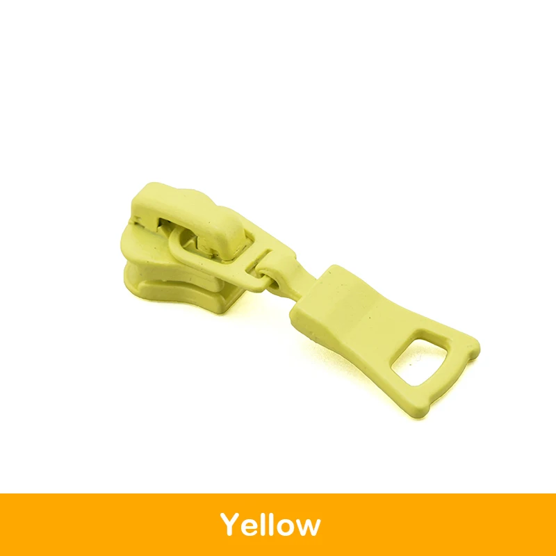 Yellow 5#5 шт на цветной молнии тянет ползунки для смолы молнии и аксессуары для шитья - Цвет: Yellow