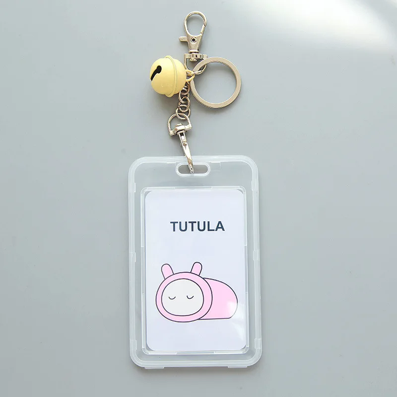 Женский прозрачный ПВХ Банк идентификатор автомобиля держатель кредитной карты мультфильм Кактус Студенческая карта Обложка сумка фруктовый брелок Чехол Органайзер W051 - Цвет: 3