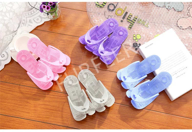 Men's Summer Swimming Beach Flip Flops Traveling Airplane Hotel Shoes Home Massage Slippers Men Foldable Slides Outdoor Sandals
