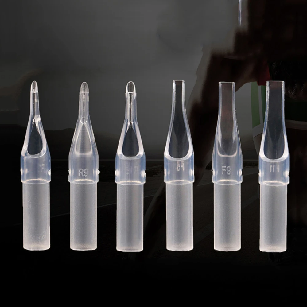 50 шт./компл. Ассорти чистые одноразовые тату советы насадка для 5R 7R 11R 5F|Типсы