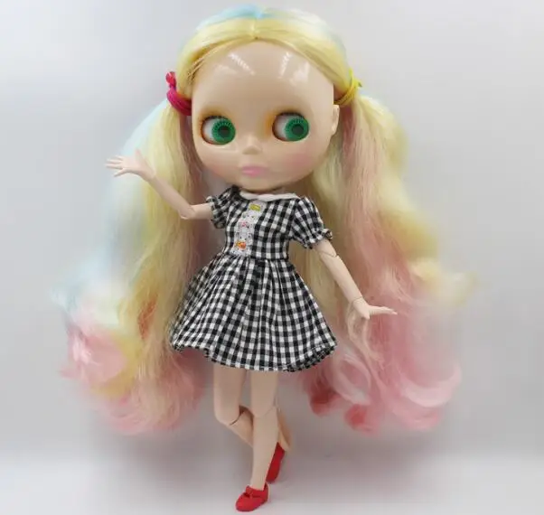 Кукла телесного цвета Разноцветные Вьющиеся Волосы | Игрушки и хобби