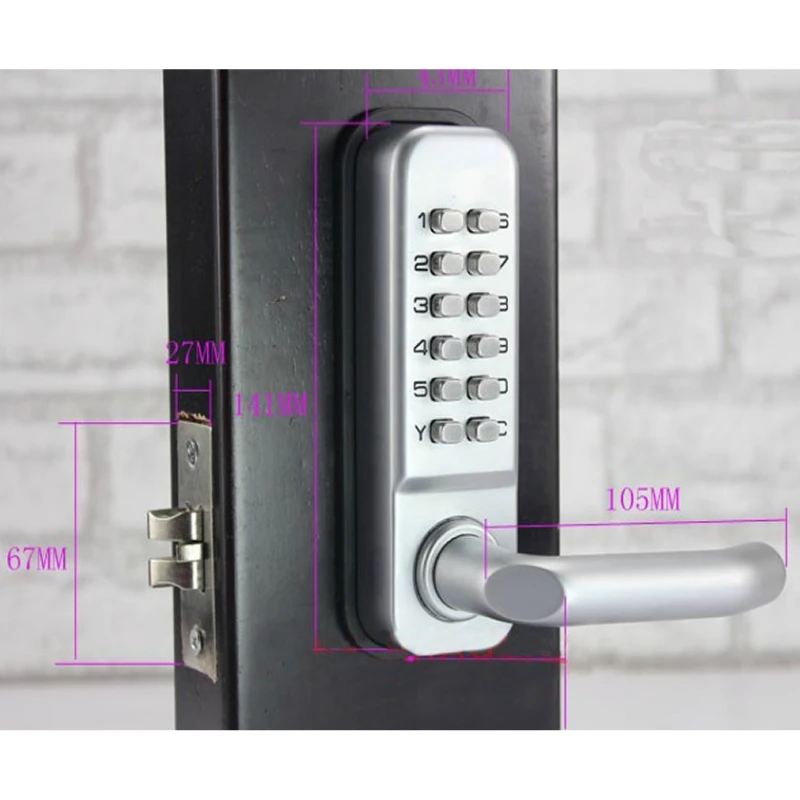 Механическая клавиатура дверной замок с паролем резортзамок без ключа из