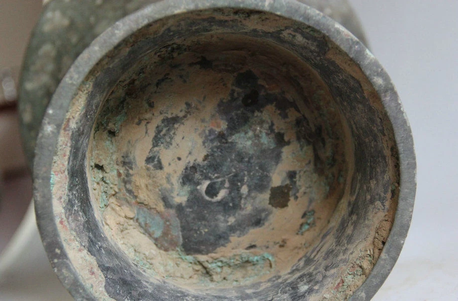 10&quot Ancient Chinese Dynasty palace Bronze circular vessel flower Bottle Vase Q | Дом и сад