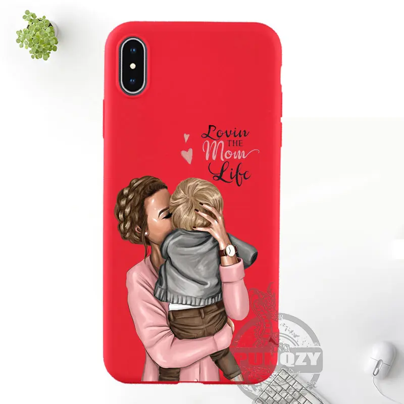 A844 Милый чехол для iphone 11 pro MAX 5 5S 6 6s 7 7s 8 plus xs XR XS MAX TPU Силиконовый красный чехол для Дня матери - Цвет: A844