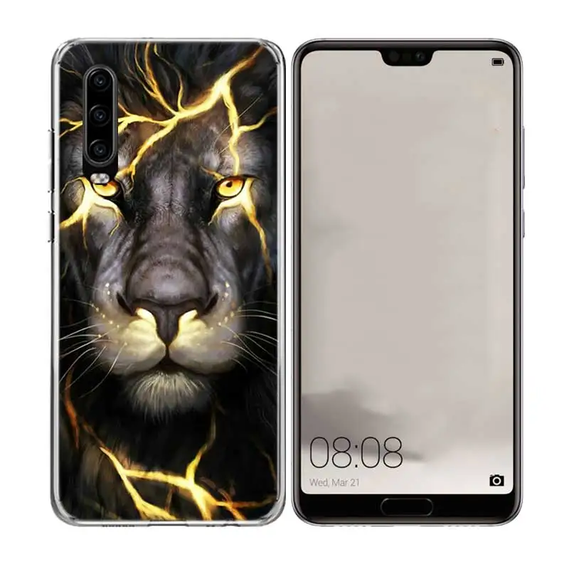 Big Lion On Stone snow Luxury Phone Case For Huawei P30 P20 P10 lite Plus Mate 20X 20 10 Pro P Smart 2019 + 2018 Nova 4 Cover |