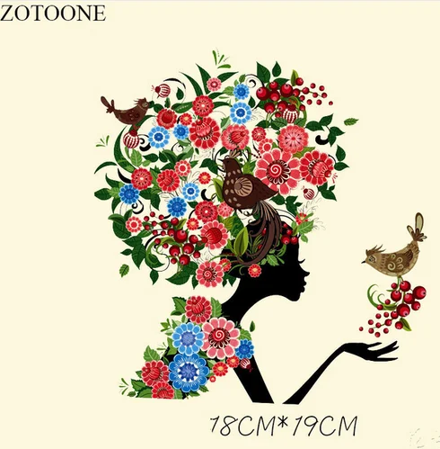Нашивки ZOTOONE наклейки с утюгом цветочный принт для девочек украшение футболки