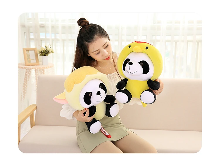 1 шт. 20/40 см Kawaii китайского зодиака "Панда плюшевая игрушка мягкая игрушка Животные Мышь Крупный рогатый скот, собаки, кролика, плюшевые куклы милый подарок для детей