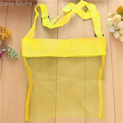 Yellow 1 шт., летняя детская Сетчатая Сумка, переносная Детская сумка из песочной раковины, детские игрушки для песочницы, складная пляжная сумка-тоут - Цвет: Yellow