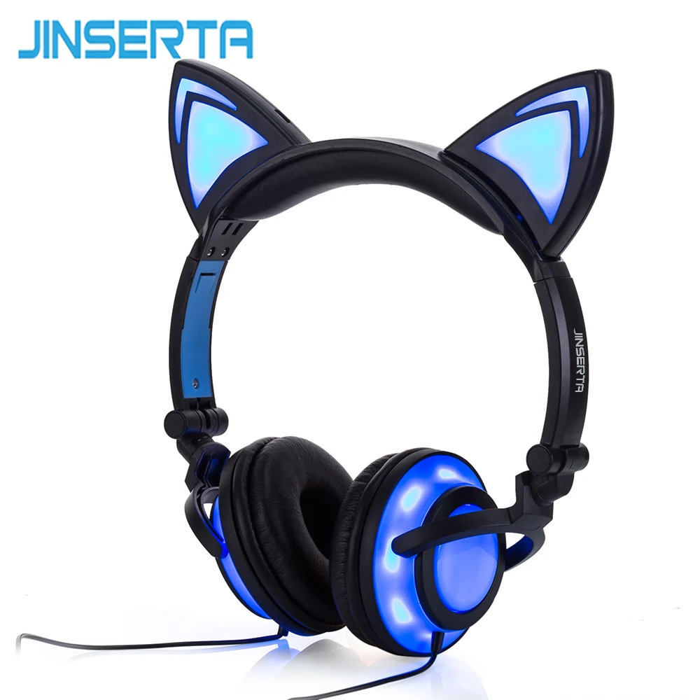 JINSERTA 2020 наушники для кошек светодиодные светящиеся игровые взрослых и детей|gaming