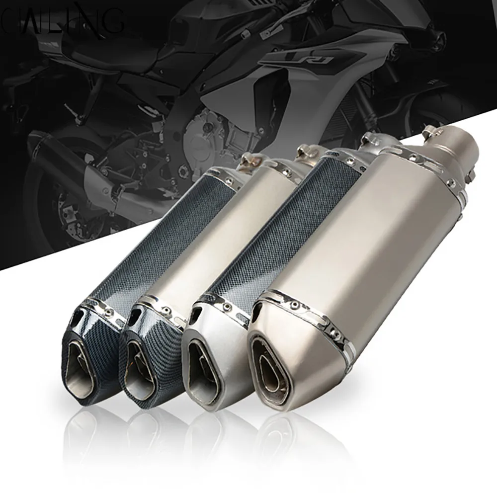 

Motorcycle Modified exhaust Scooter Exhaust Pipe For Yamaha YZF R1 R6 R3 R25 Tmax500 530 Kawasaki z800 Z750 Z1000 NINJA 250 300