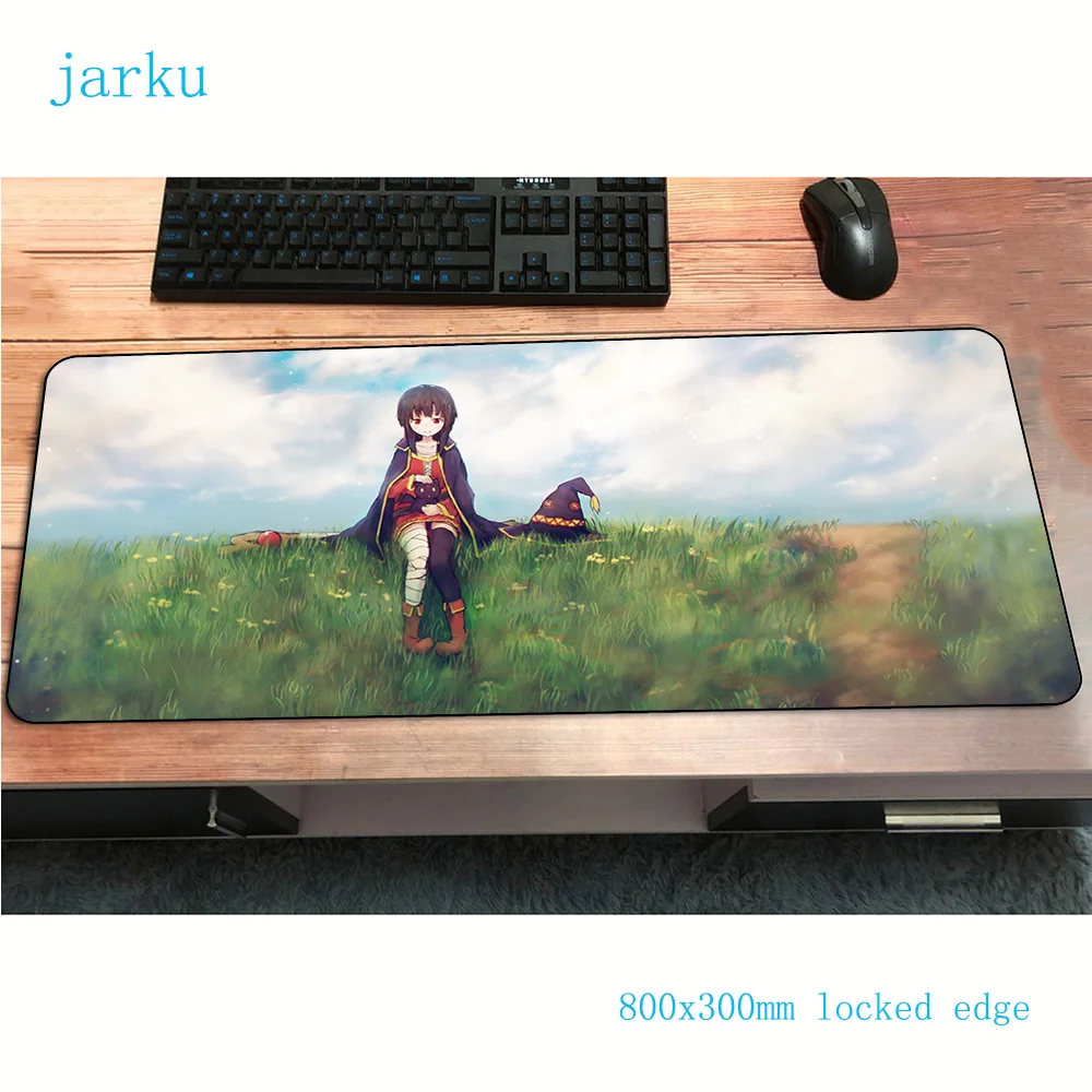 Megumin mats 800x300x3 мм Профессиональный игровой коврик для мыши большая клавиатура Коврик для мыши Инди-поп аксессуары для геймеров коврик для мыши