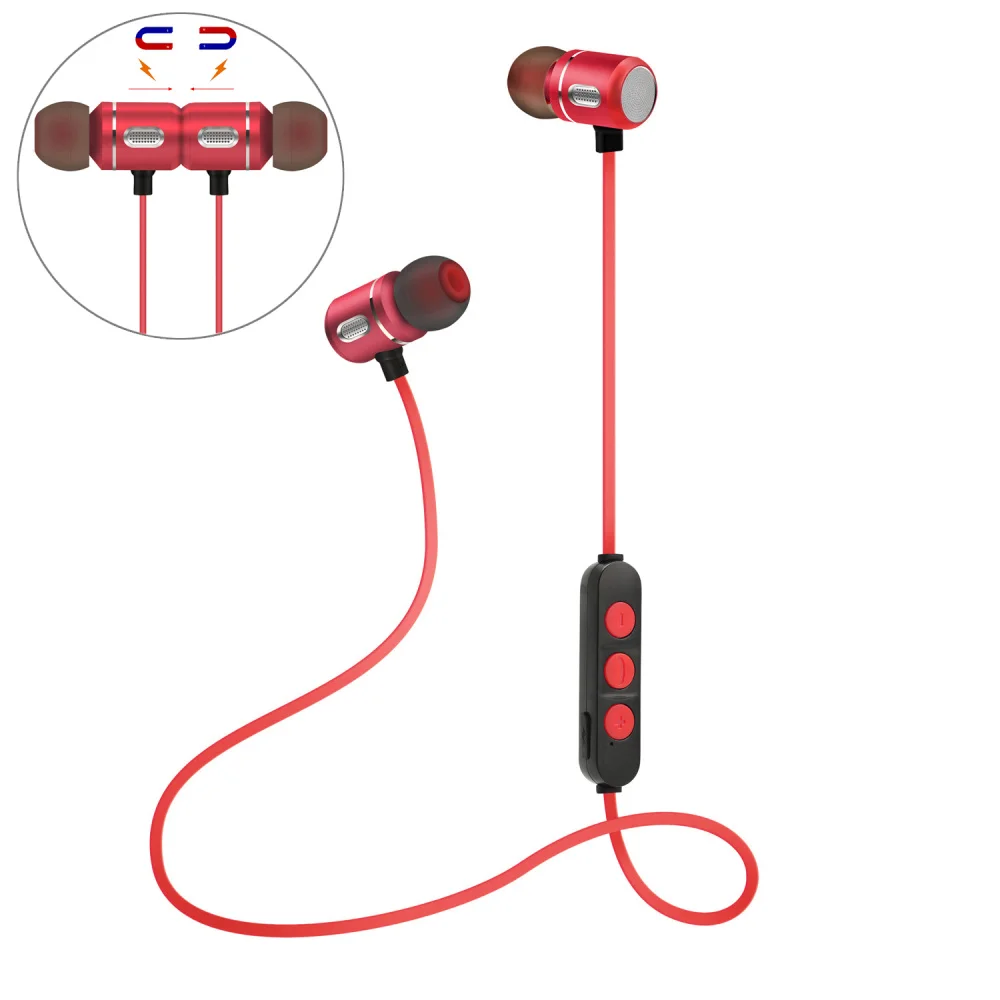 QAIXAG Новая беспроводная bluetooth-гарнитура Спортивная Магнитная в ухо с Bluetooth