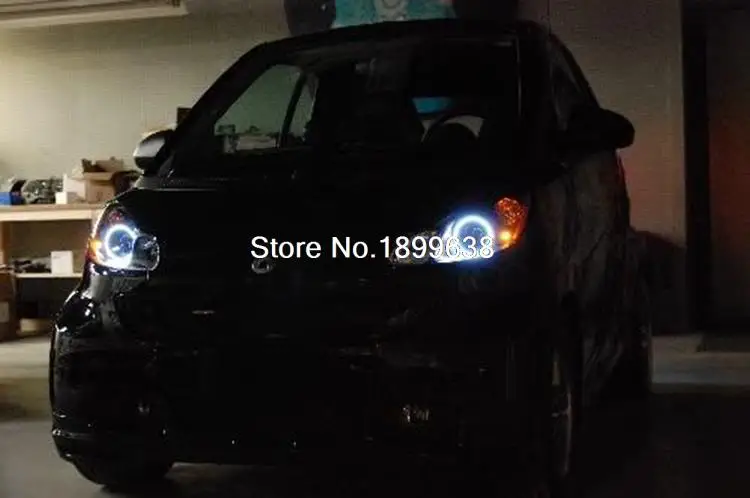 Для Smart ForTwo 2008 2015 SMD светодиодная фара Halo Angel Demon Eyes кольцо в комплекте с