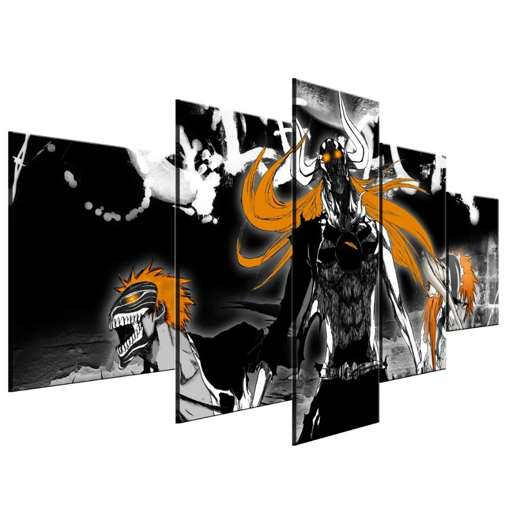 5 панель HD Печать Большой Bleach аниме постер куадро декорацион картины на холсте