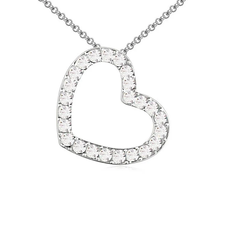 Оптовая продажа ожерелья и подвески с австрийским хрусталем в форме сердца