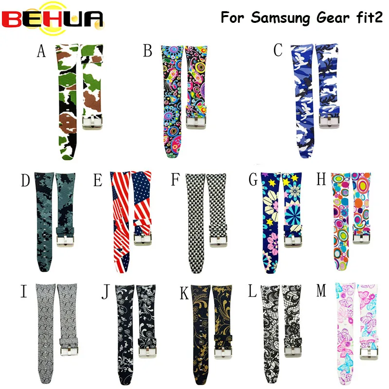 BEHUA модный ремешок для часов роскошный сменный силиконовый браслет Samsung Gear Fit 2 Fit2