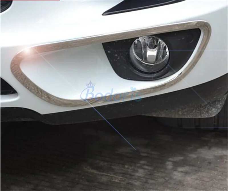 For Porsche Macan 2014 2015 Stainless Steel Front Fog Lamp Cover Overlay Light Frame Panel Chrome Car Styling Accessories | Автомобили и