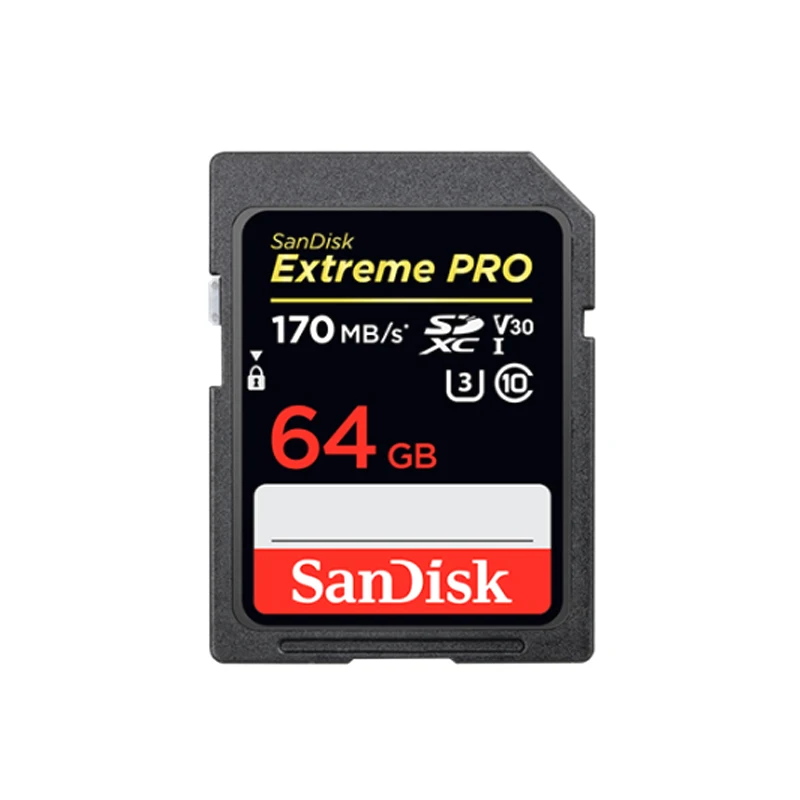 Sandisk Extreme PRO карта памяти 170 МБ/с./с SDXC 64 ГБ SD карты 128 256 u3 U1 4K флеш-карты для камеры |