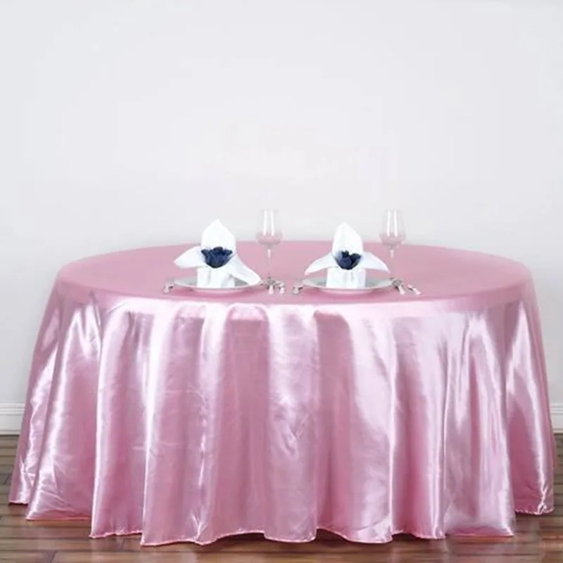 1PC Round Satin Table Cloth Banquet Cover Wedding Linen For Home Event Party Hotel Decoration | Дом и сад