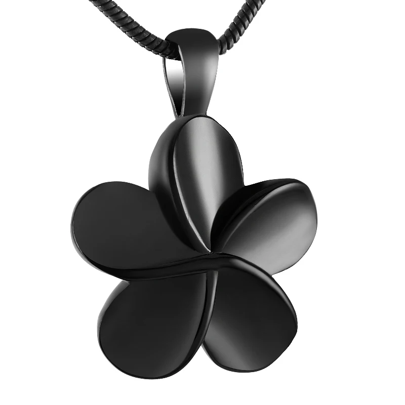 

8026 WHOELSALE 316L Stainless Steel Ashes Necklace The Flower Cremation Urn Pendant Necklace Memorial Keepsake Jewelry for Women