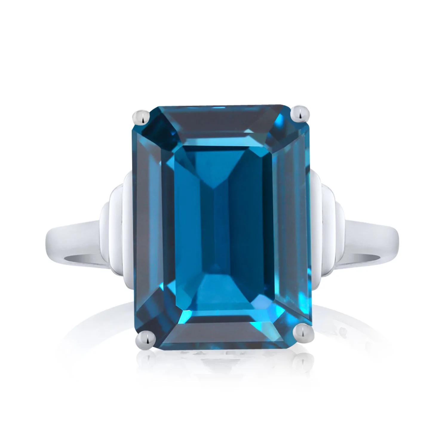 GemStoneKing 7 10 Ct восьмиугольник натуральный Лондон синий топаз драгоценный камень