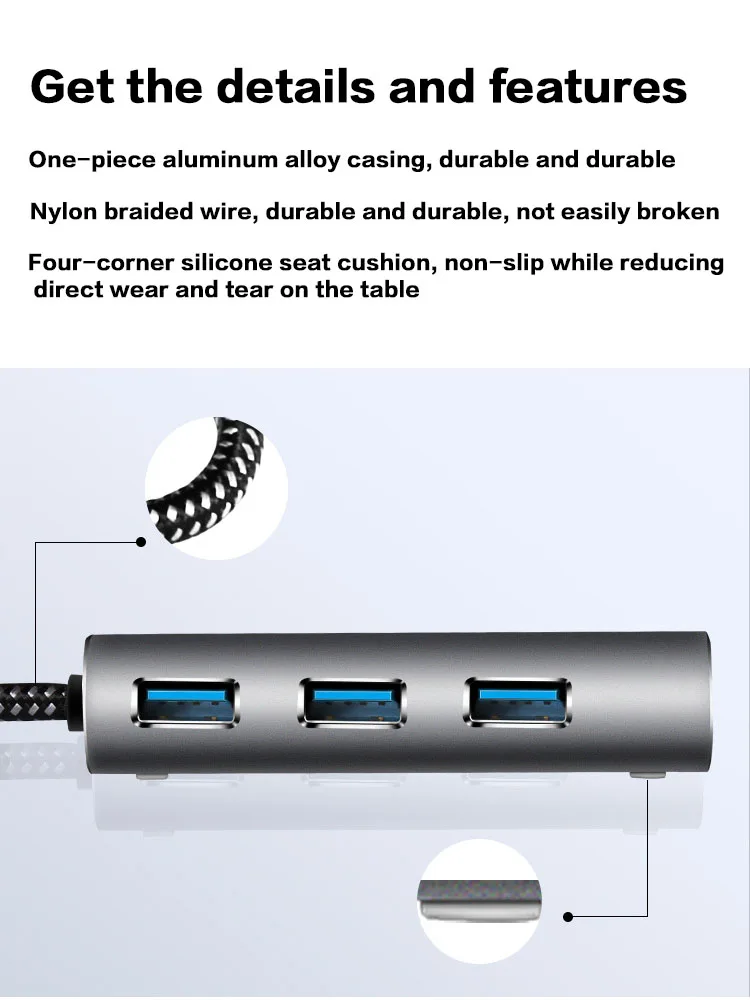 Usb-хаб USB C type c к Gigabit Lan Мульти USB 3,0 RJ45 адаптер для MacBook Pro samsung Galaxy S9 S10 Thunderbolt 3