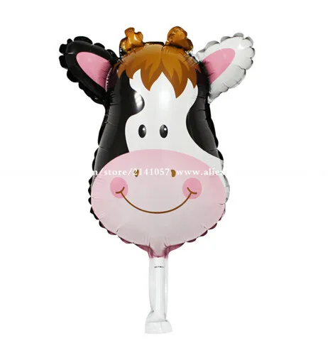 6 шт./лот воздушные шары из фольги с изображением животных джунглей Льва обезьяны