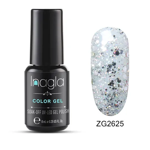ZG2625 Inagla 8 мл Сияющий Блеск Bling Pearl paint Гель-лак для нейл-арта замачиваемый УФ светодиодный Гель-лак для ногтей маникюрный лак - Цвет: ZG2625