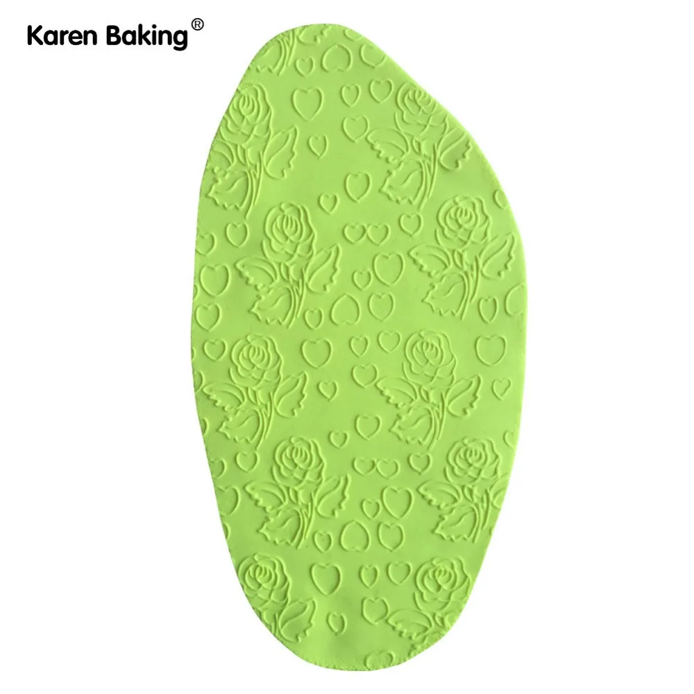 Форма Розы Прозрачный тиснение Скалка SugarCraft Кондитерские инструменты для