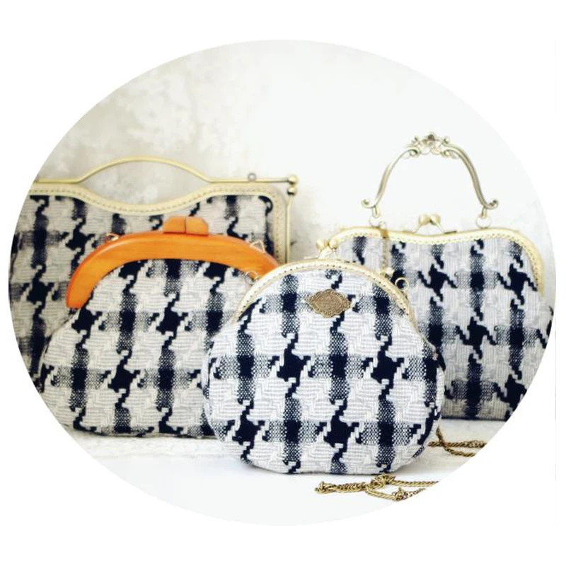 Сумка Ласточка для девочек модная металлическая Золотая сумка кошелек гусиная лапка женская белого и