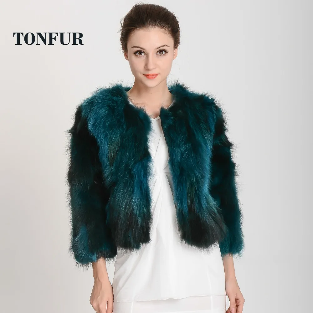 Женское роскошное пальто из натурального Лисьего меха Брендовое зимнее THP523|genuine