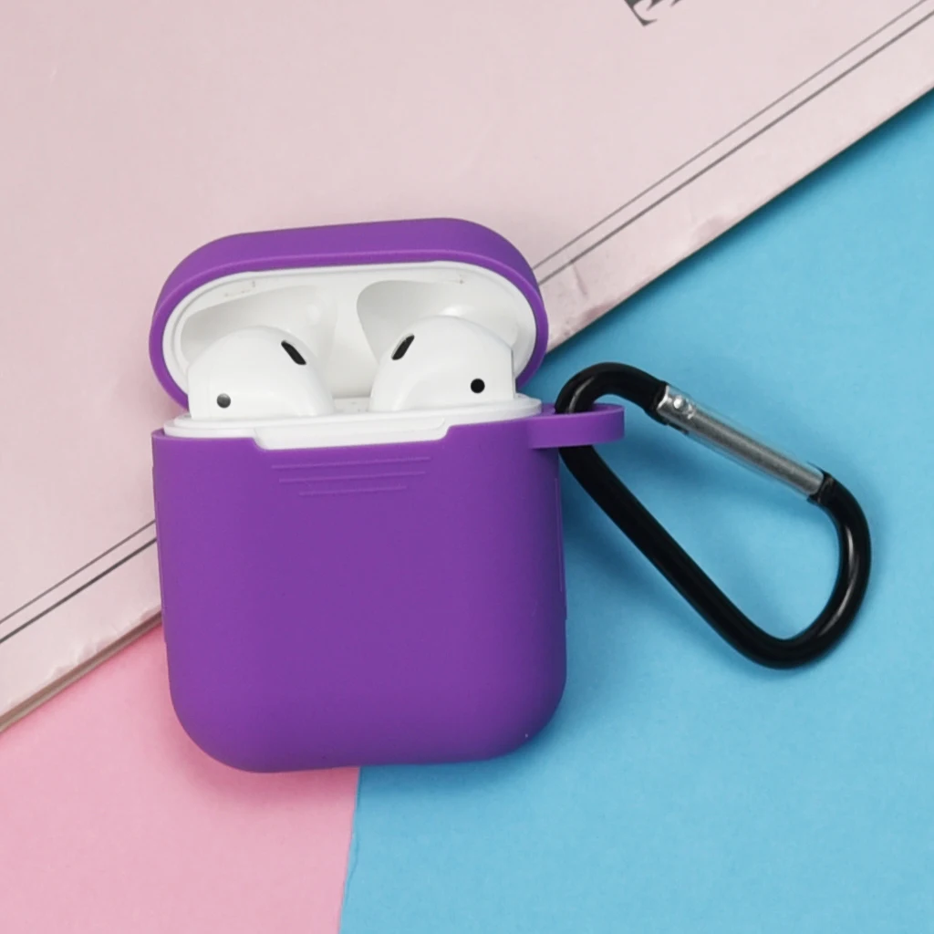 Чехол для наушников Apple AirPods 2 силиконовый чехол беспроводные Bluetooth наушники Air Pods