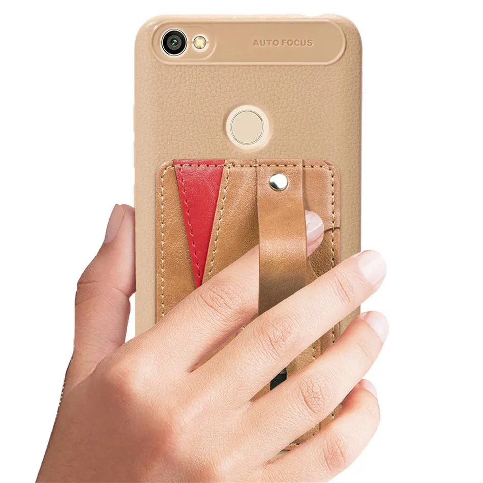 Тонкий чехол для телефона Xiaomi Redmi 4A Note 4 4X 5A 5 Plus Note5 Pro, чехол со слотом для карт, чехол с подставкой для мужчин, деловая Капа P05Z