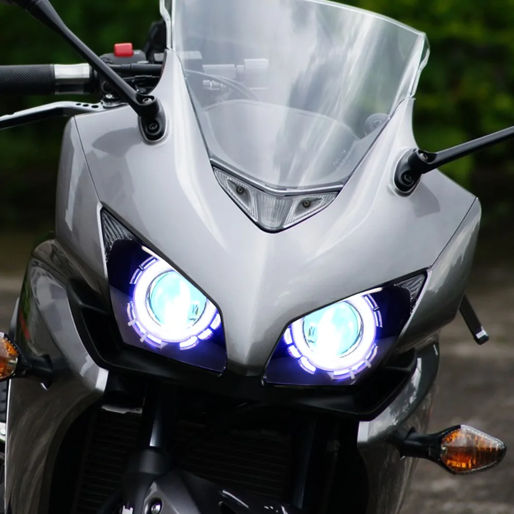 KT фара Подходит для Honda CBR500R 2013 2015 LED Ангельские Глазки красный демон глаза