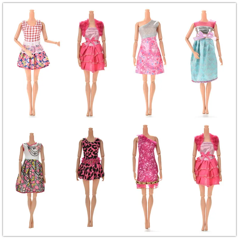 

Fashion Colorful Different Styles Mini Dresses Party Wedding Wear Beautiful Handmade Skirt For Doll Accessories Gifts