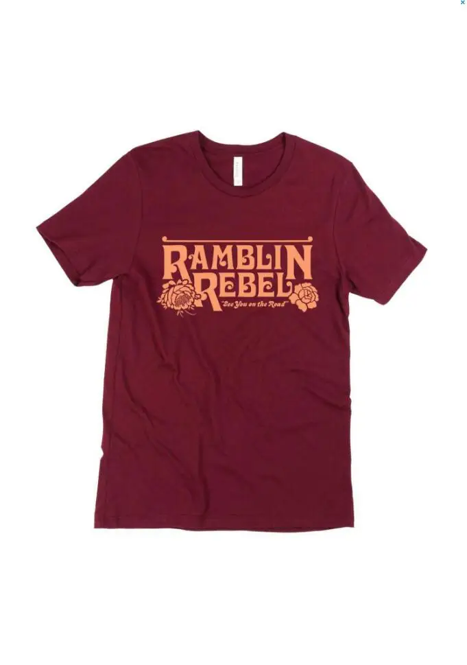 Новинка 2018 женские футболки Ramblin Rebel летние топы в винтажном стиле 80s для