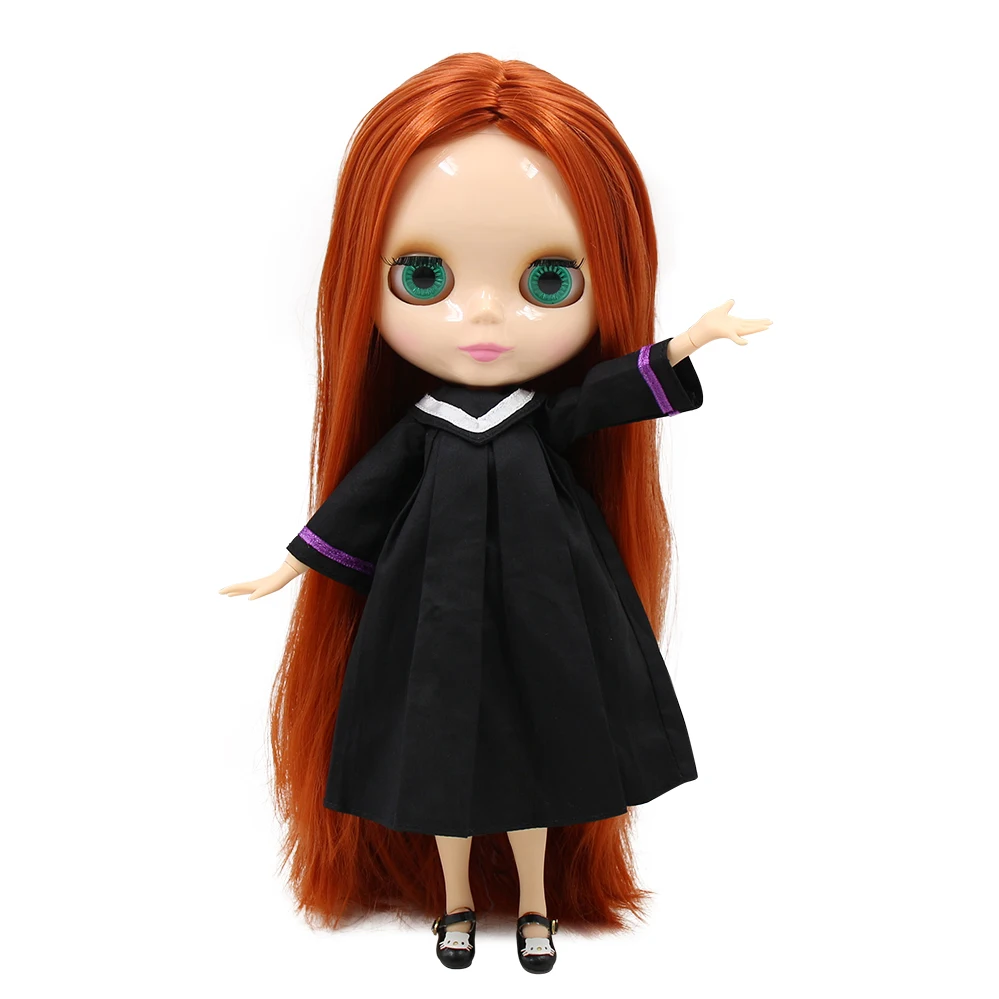 Ледяная кукла DBS blyth 1/6 bjd игрушка шарнирное тело натуральная кожа прямые красные