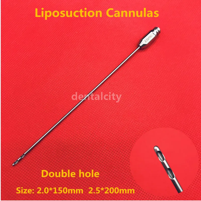 Красота пластическая хирургическая двойное отверстие инъекции Cannula микрокатетер липосакции инструменты липосакции Cannulas