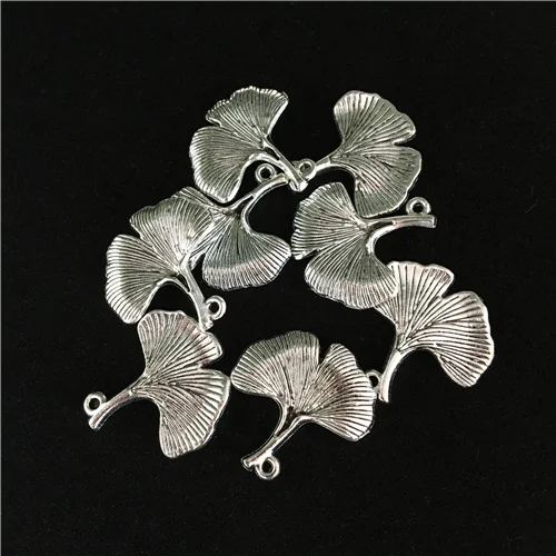 Antique Silver 20 шт., высокое качество, античный стиль, листья гинкго билоба, милые мини Подвески ручной работы, подвеска, сделай сам, серьги, ожерелье, ювелирное изделие - Окраска металла: Antique Silver
