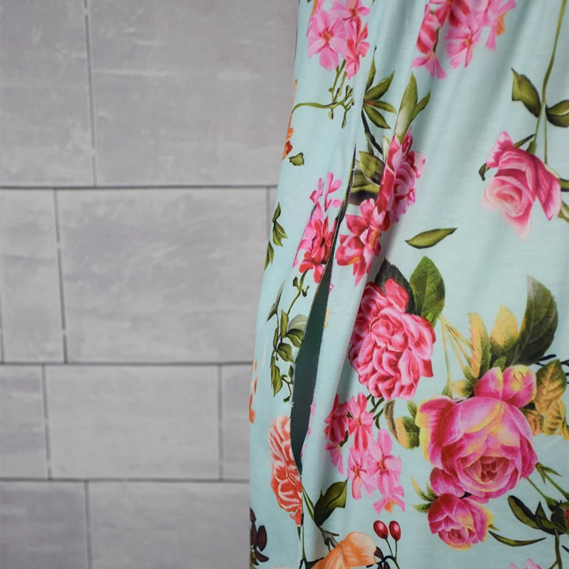 Мама и дочь платья Мать летнее без рукавов цветочный с О-образным вырезом