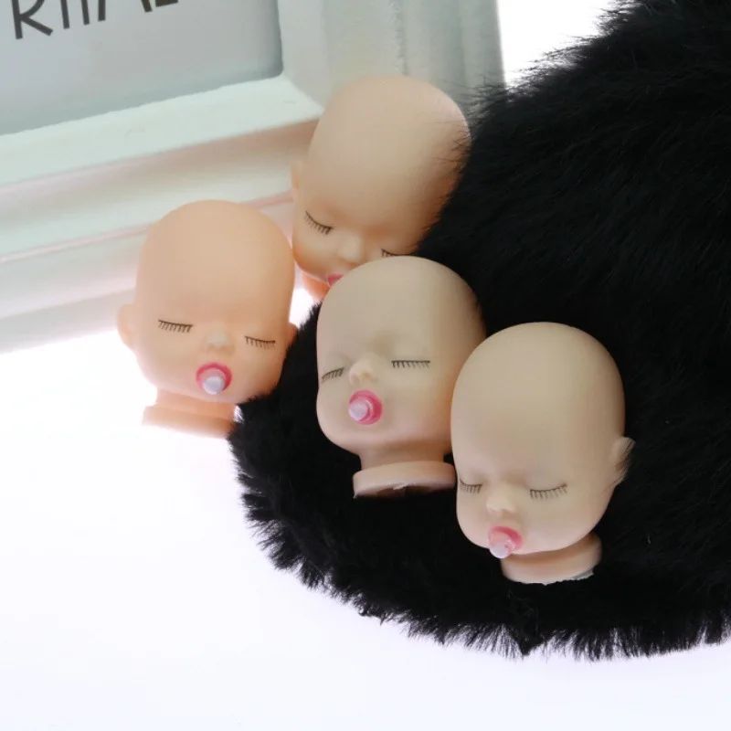 100 шт в партии Diy Милая Спящая кукольная соска детская голова Милая Труба кукла помпон Pon брелок подвеска брелок автомобильные аксессуары