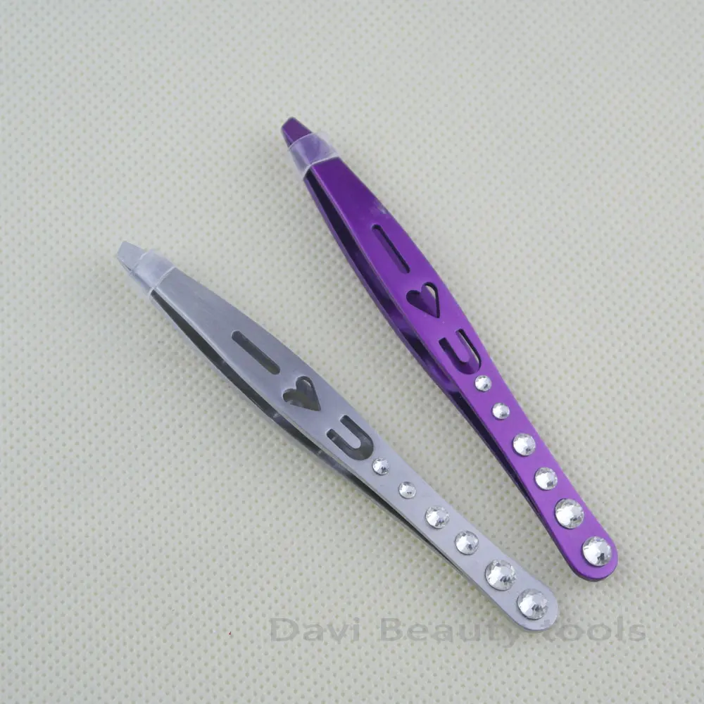 2 шт./лот пинцет для бровей из нержавеющей стали клипса удаления косых волос на