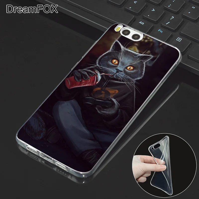 DREAMFOX M314 кошка силиконовый чехол-накладка из мягкого ТПУ чехол крышка для Xiaomi Mi Note