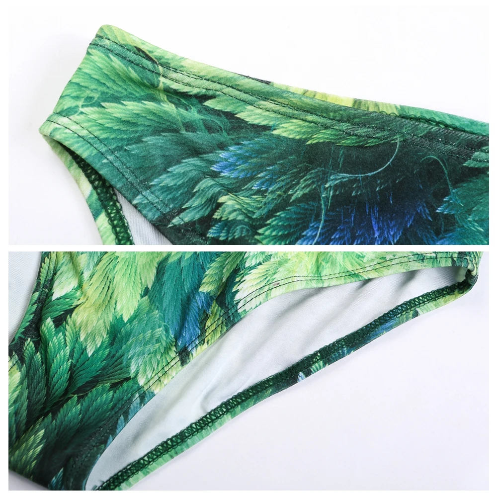 Купальные костюмы Бикини со съемным наполнителем пляжная одежда на одно плечо