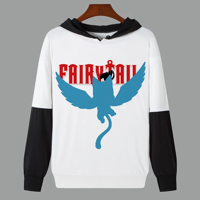 Весенне-осенняя белая толстовка с капюшоном аниме сказочный хвост Happy Lucy Heartfilia