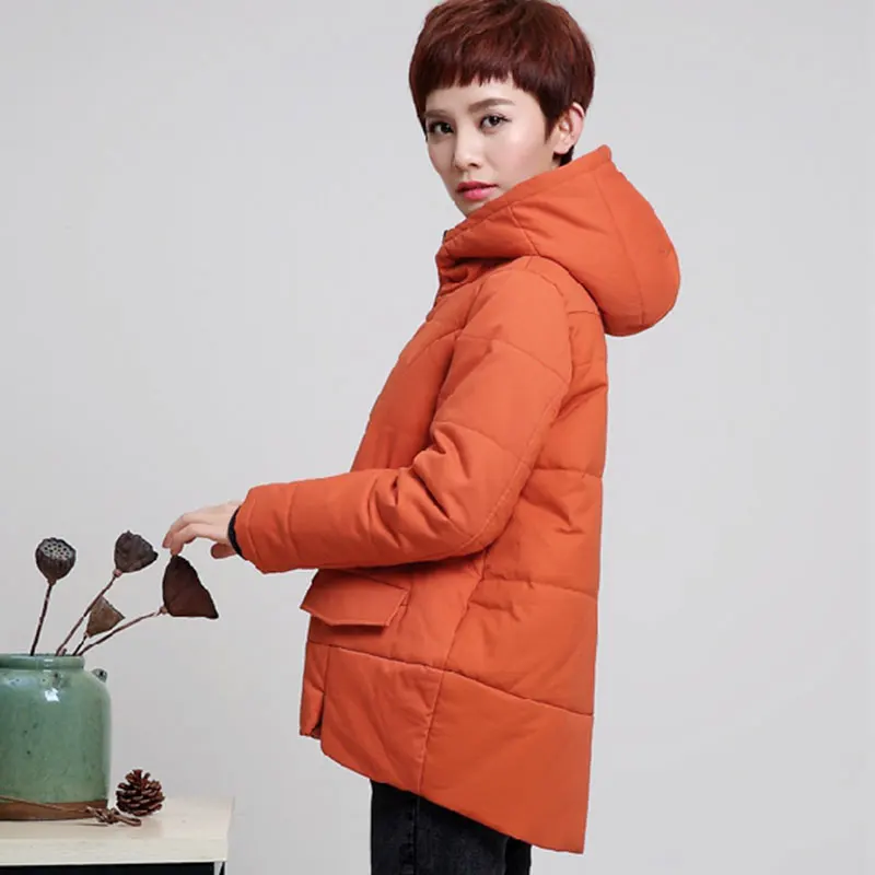 Женское хлопковое пальто для женщин среднего возраста Осень-зима 2017 парка с