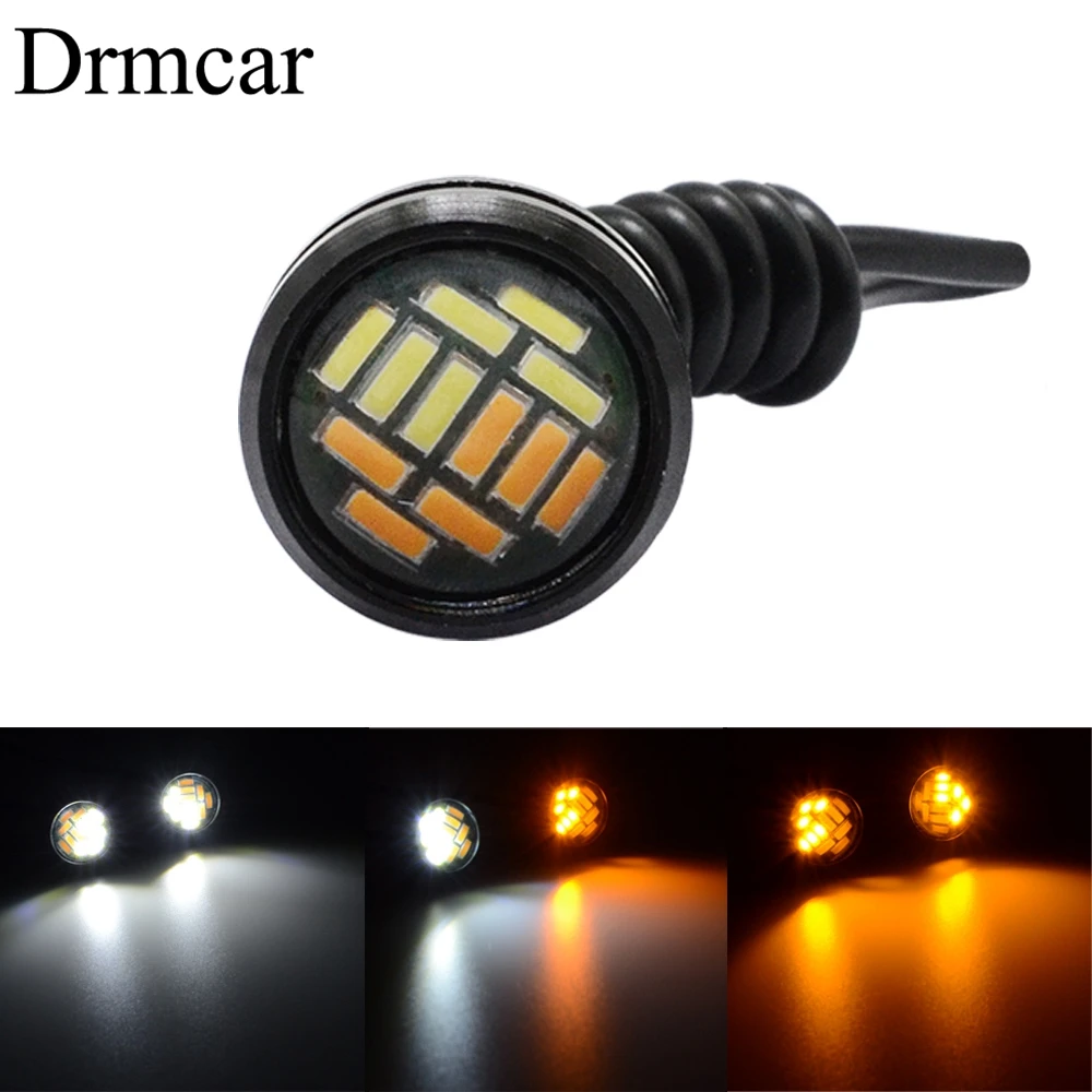 23 мм 4014 12 smd орлиный глаз светильник белый желтый день Время Бег пятно сигнальные лампы резервный автомобильный двигатель Led Парковка