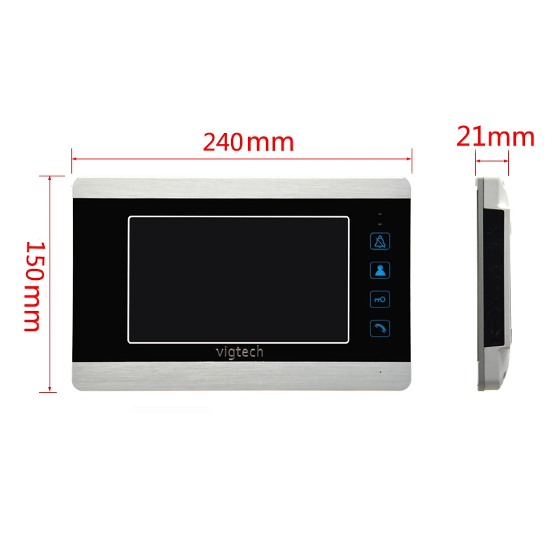 Vigtech7 дюймов ЖК видео дверной звонок Домофон запись система Интерком