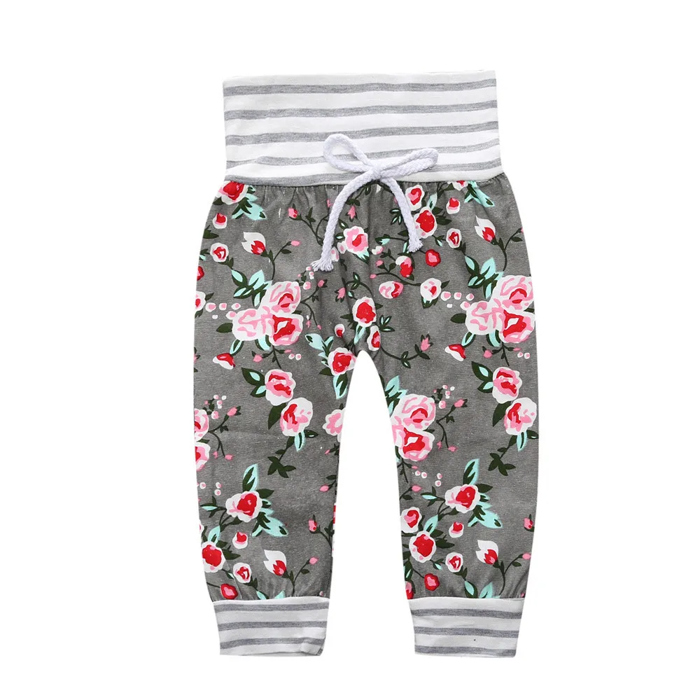 Новинка года; Модный весенний комплект одежды для девочек; Очаровательная Одежда для новорожденных девочек; серые топы с капюшоном и цветочным принтом; брюки; комплект детской одежды